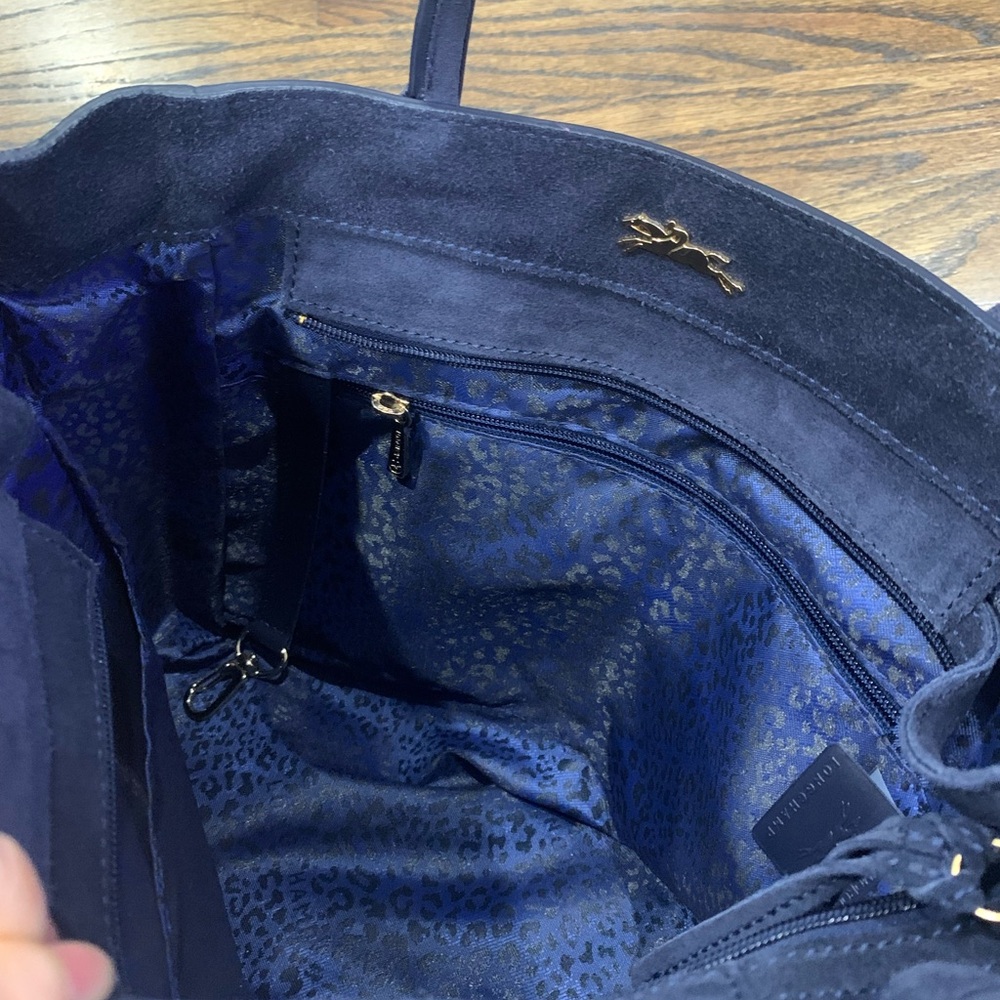Good Condition Longchamp Penelope Fantaisie Small Tote Bag Navy Blue - Picture 9 of 16